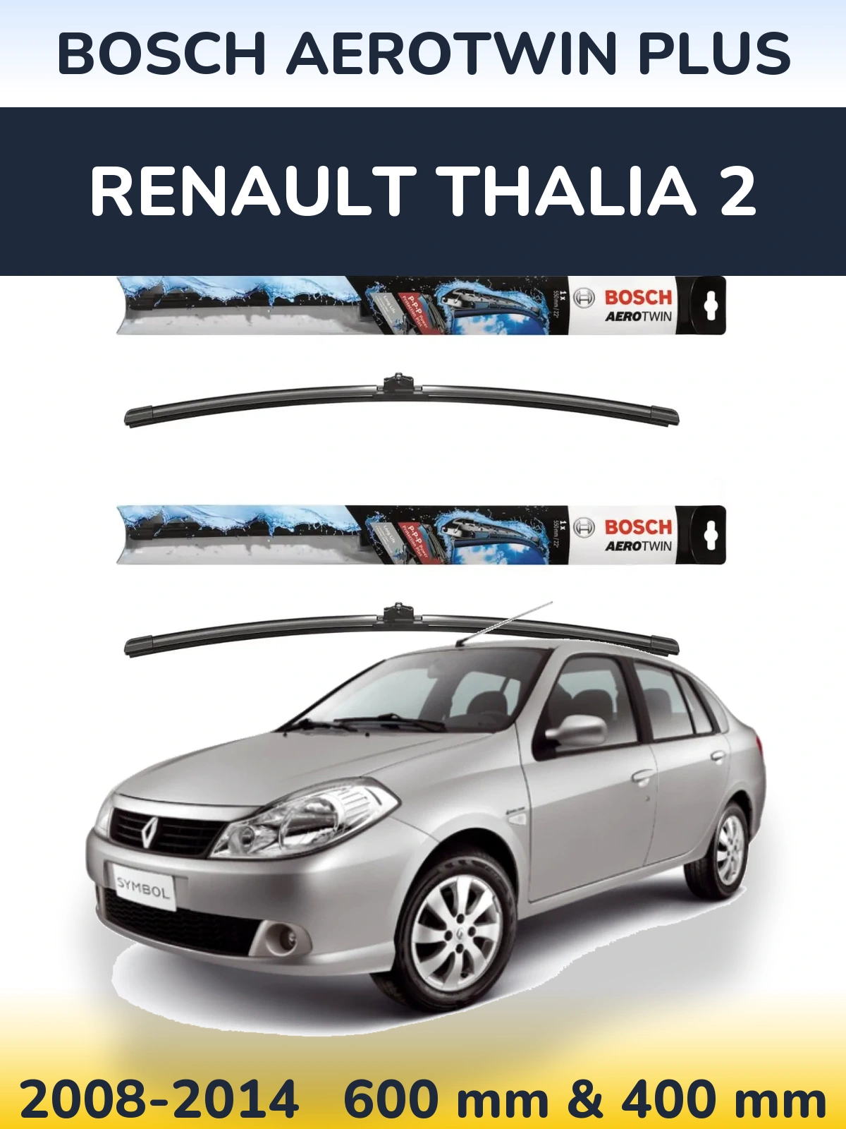 Torkarblad BOSCH AeroTwin Plus för Renault Thalia 2