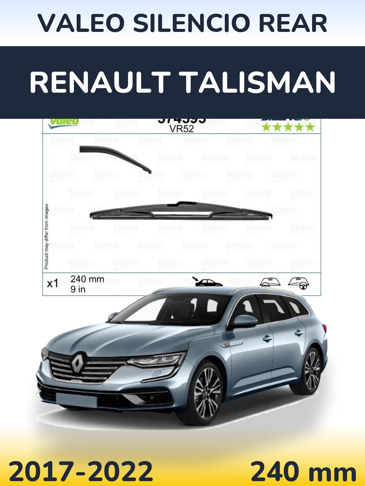 Задня щітка Valeo Silencio Rear 240 мм для Renault Talisman 2017-2022