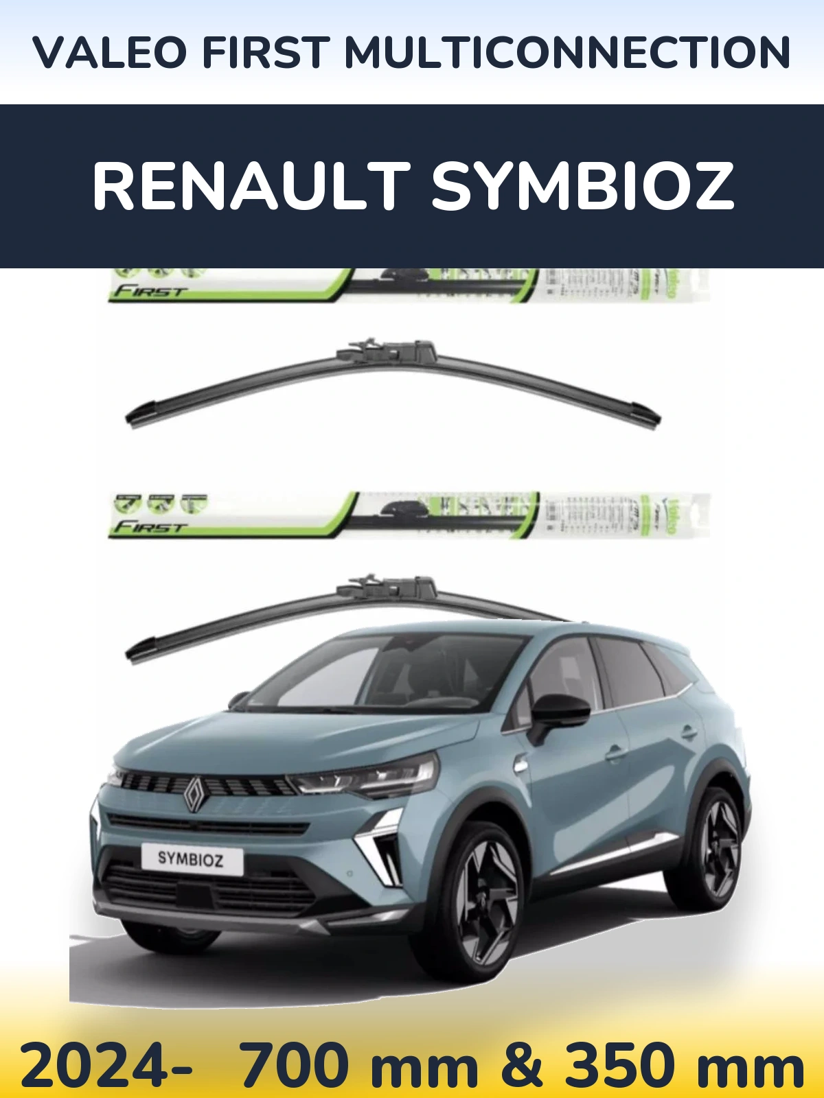 Torkarblad Valeo First MultiConnection för Renault Symbioz