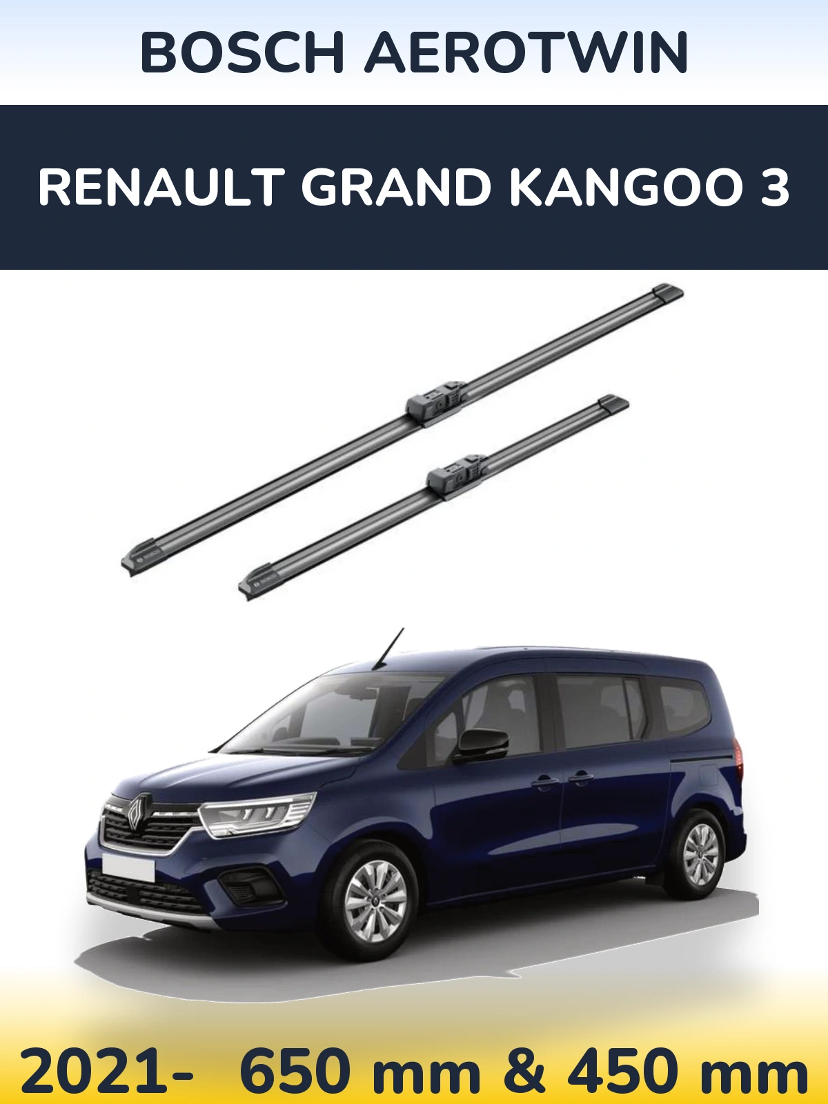 Torkarblad BOSCH AeroTwin för Renault Grand Kangoo 3
