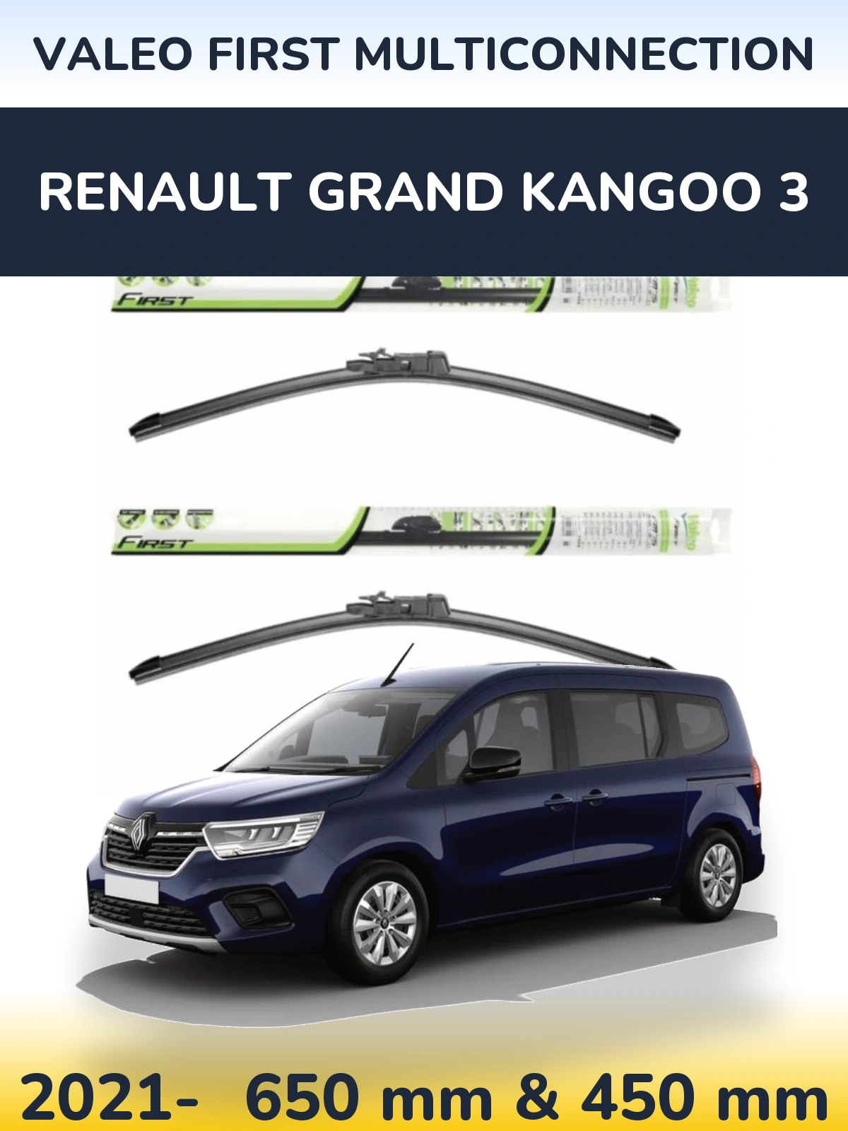 Torkarblad Valeo First MultiConnection för Renault Grand Kangoo 3