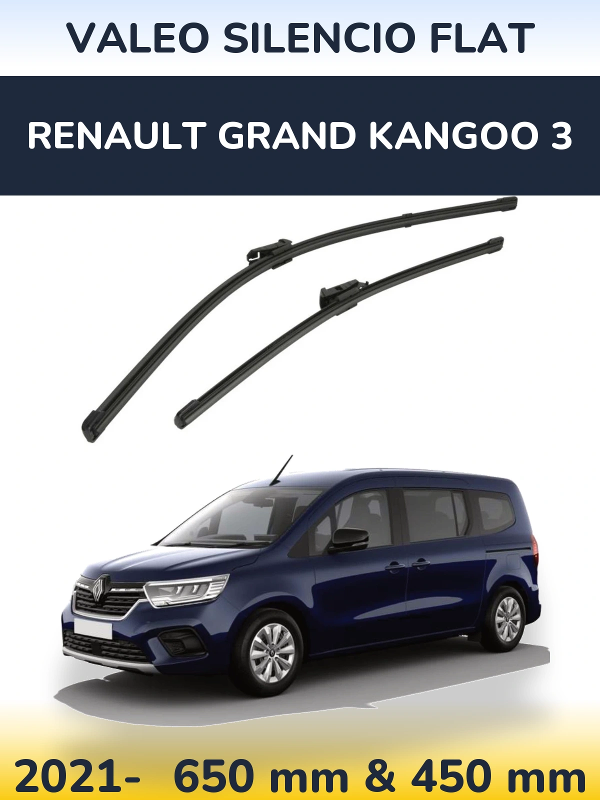 Torkarblad Valeo Silencio Flat för Renault Grand Kangoo 3