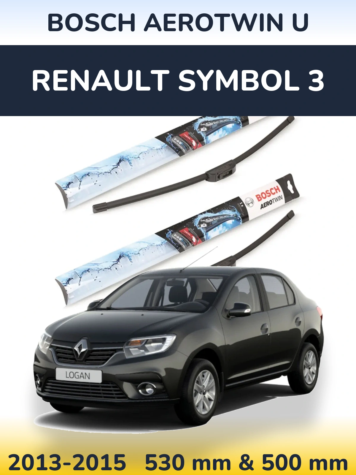 Torkarblad BOSCH AeroTwin U för Renault Symbol 3