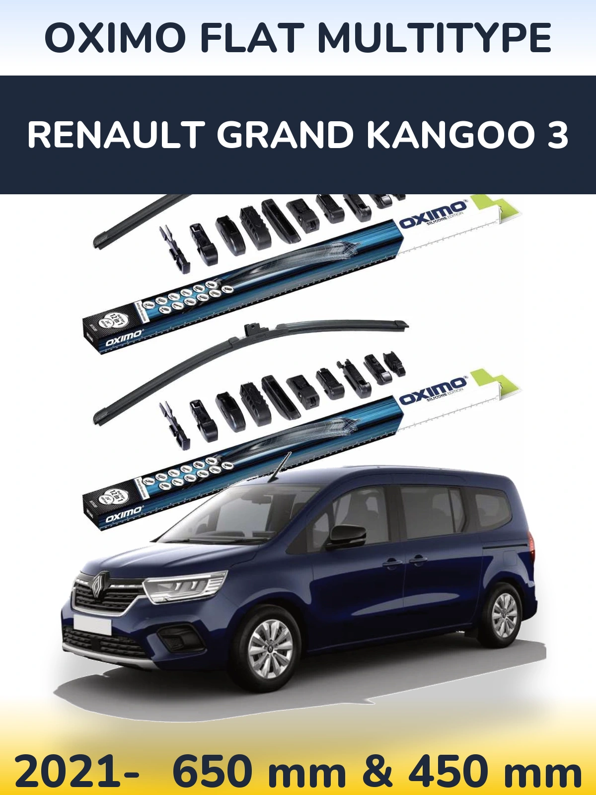 Torkarblad Oximo Flat MultiType för Renault Grand Kangoo 3