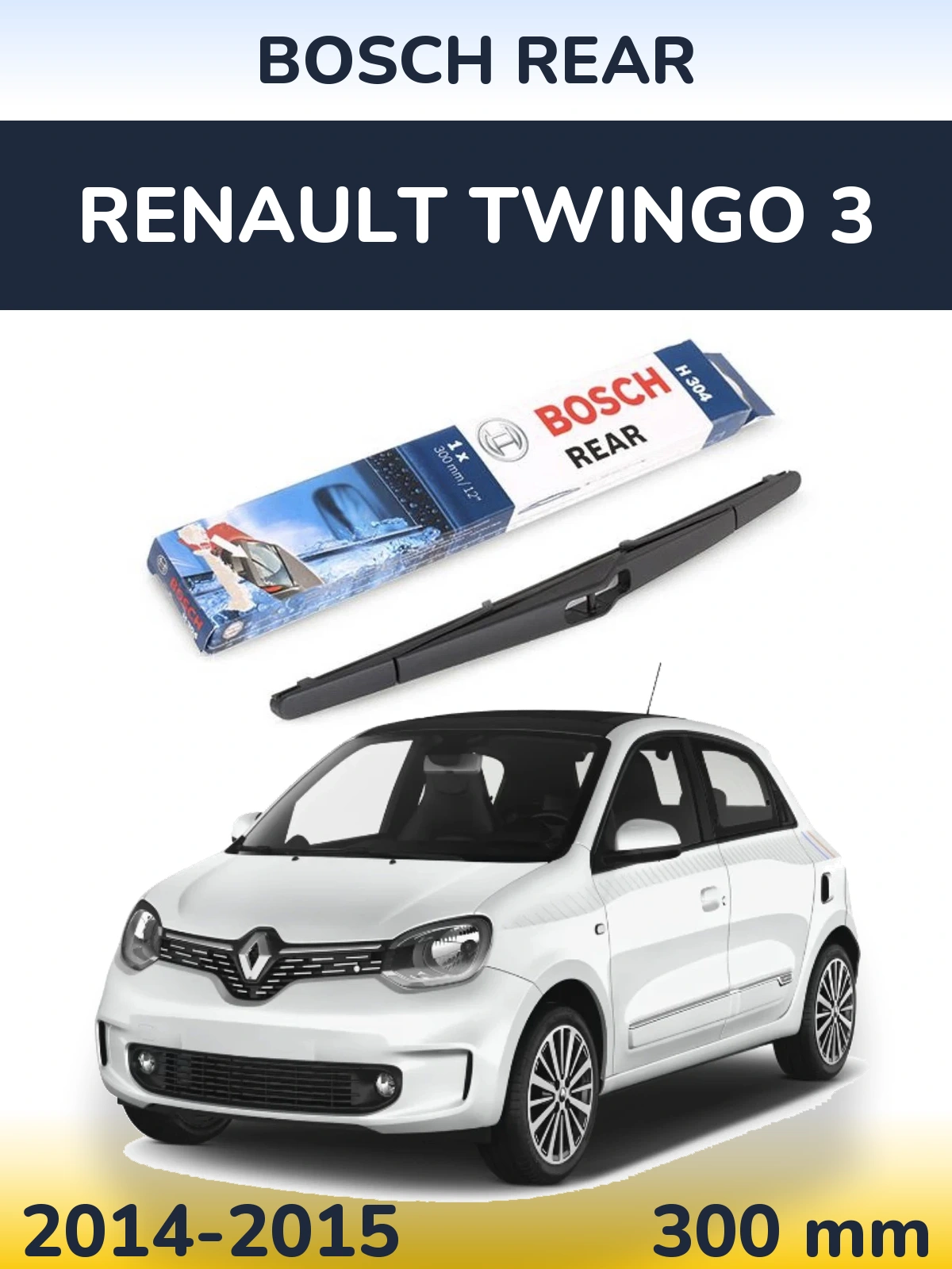 Torkarblad BOSCH Rear för Renault Twingo 3