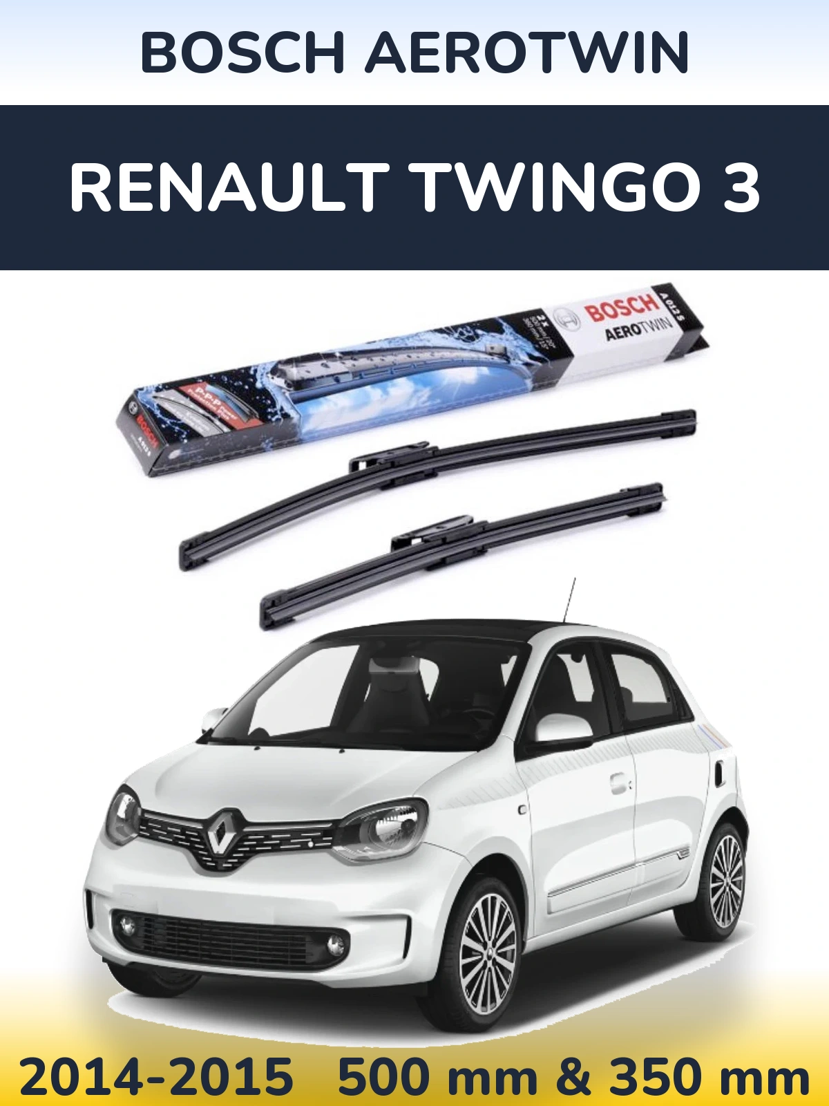 Torkarblad BOSCH AeroTwin för Renault Twingo 3