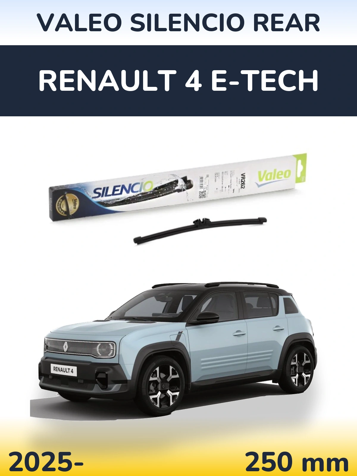 Torkarblad Valeo Silencio Rear för Renault 4 E-Tech
