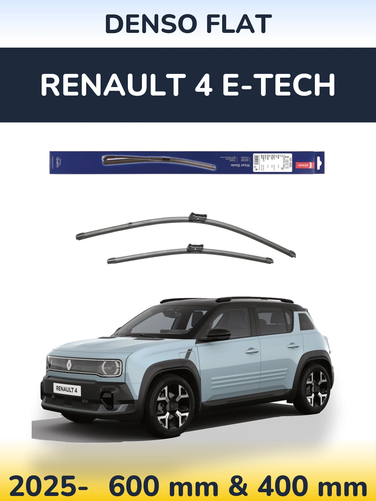 Torkarblad Denso Flat för Renault 4 E-Tech