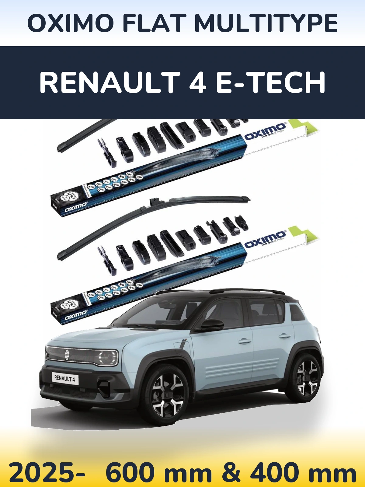 Torkarblad Oximo Flat MultiType för Renault 4 E-Tech