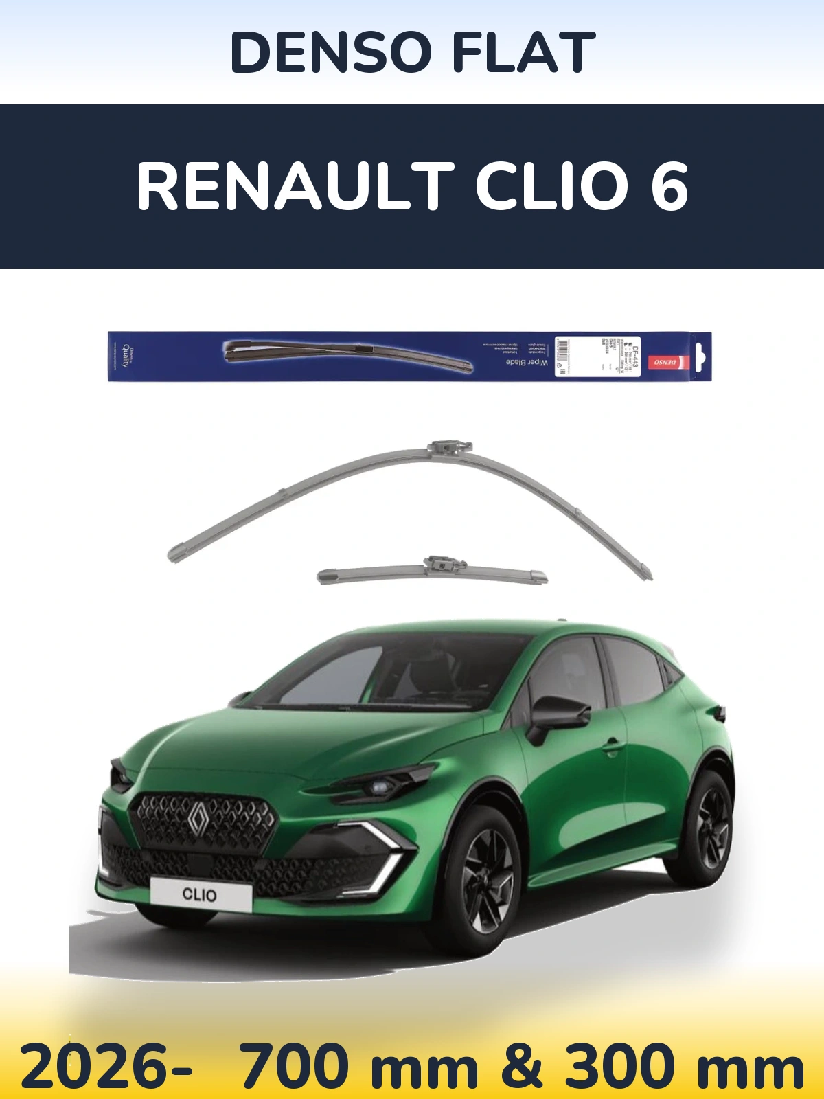 Torkarblad Denso Flat för Renault Clio 6