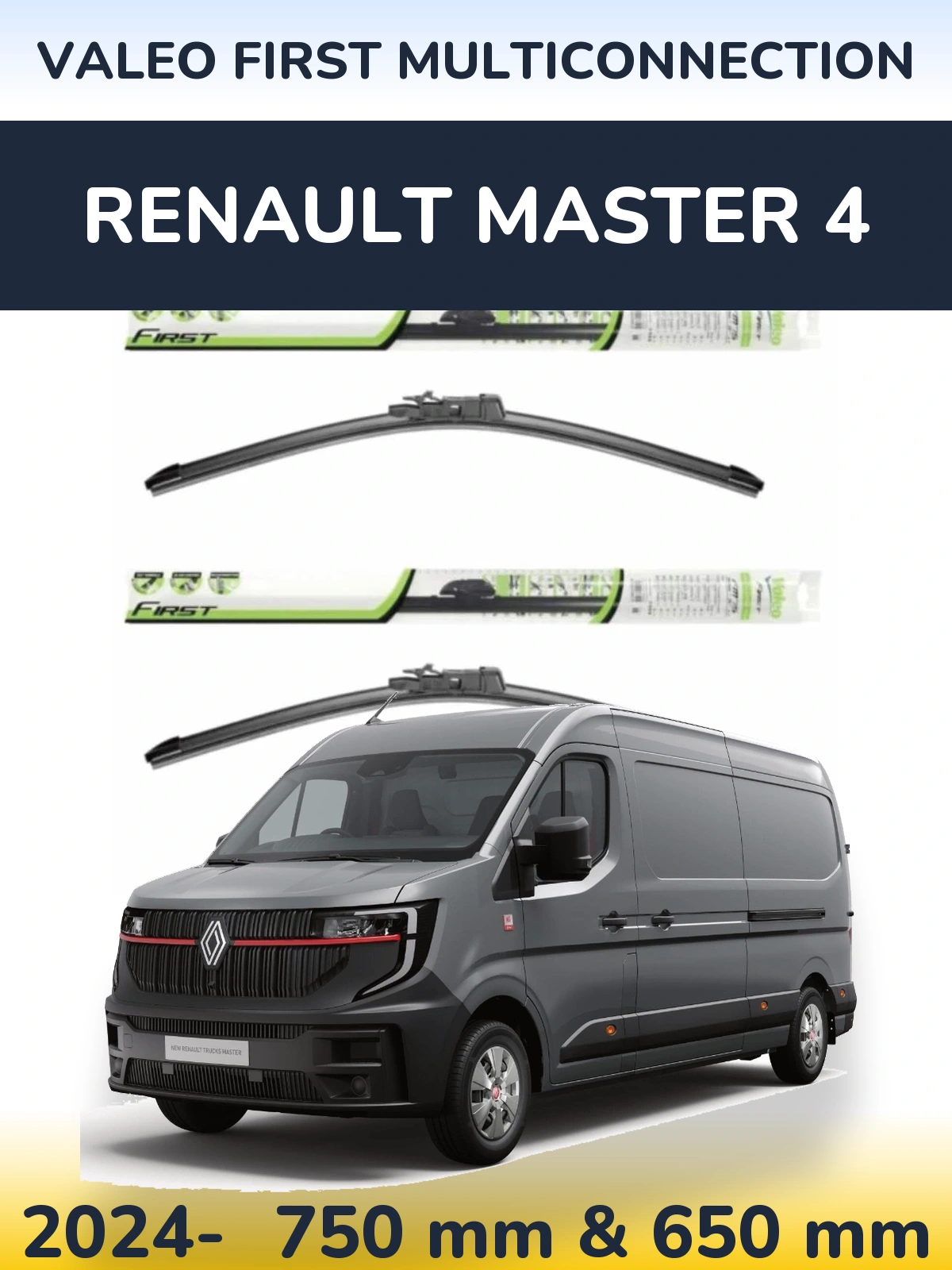 Torkarblad Valeo First MultiConnection för Renault Master 4