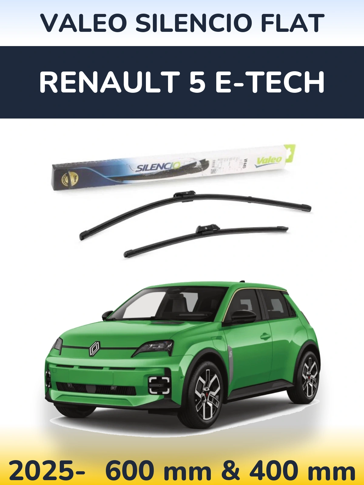 Torkarblad Valeo Silencio Flat för Renault 5 E-Tech