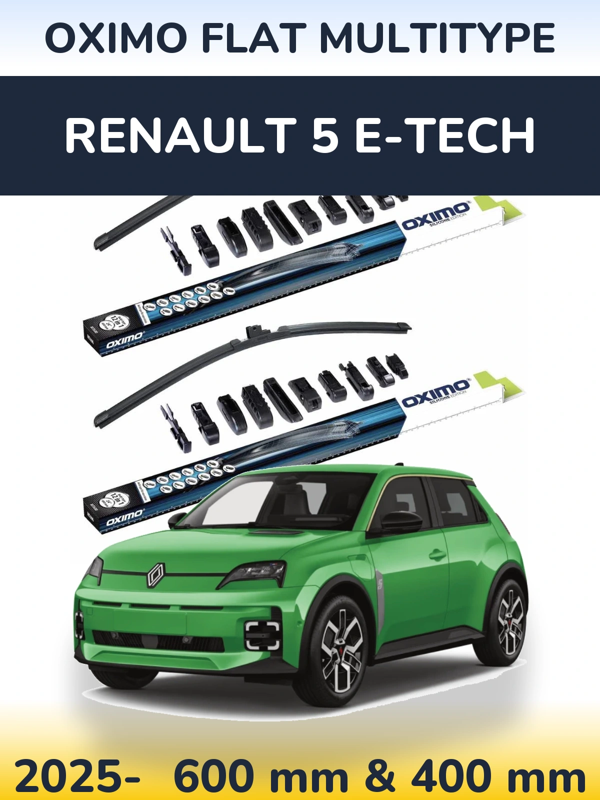 Torkarblad Oximo Flat MultiType för Renault 5 E-Tech