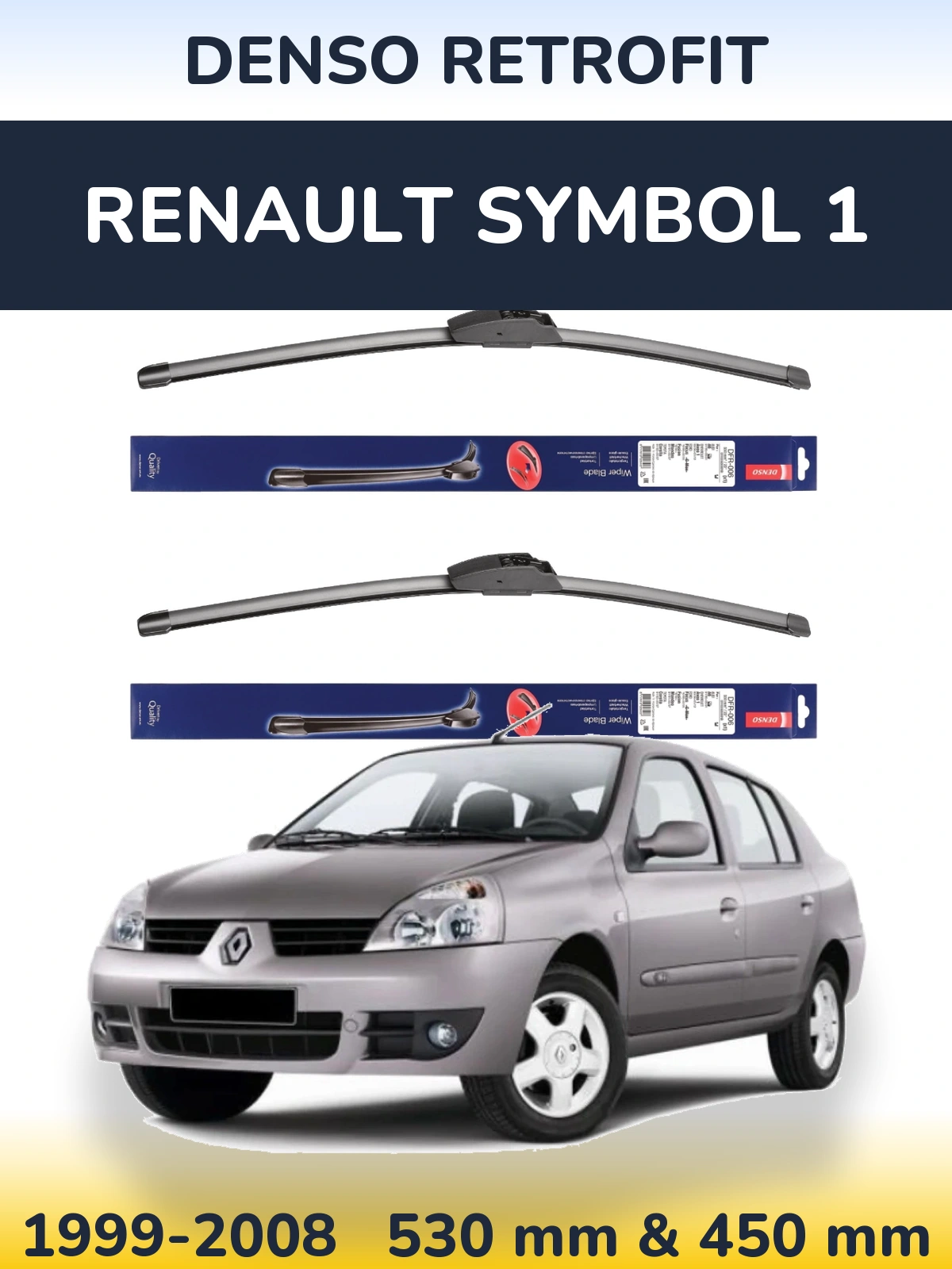 Torkarblad Denso Retrofit för Renault Symbol 1