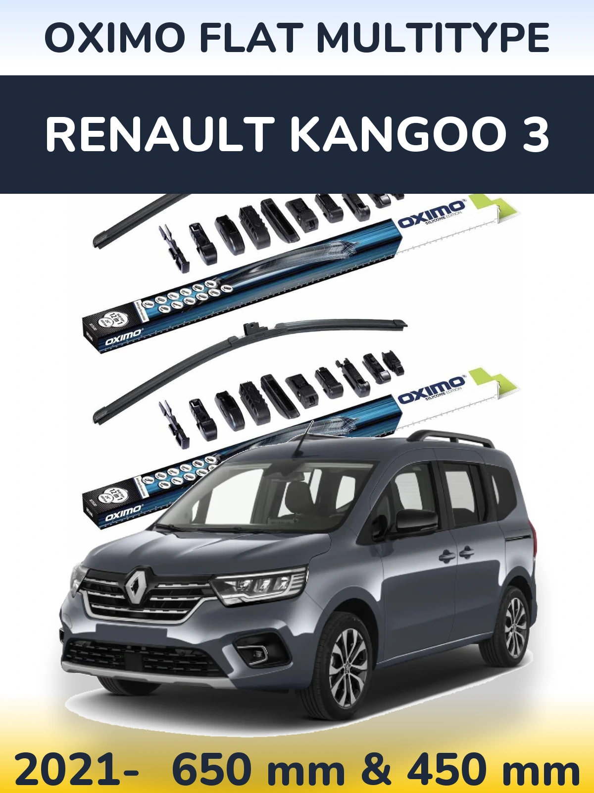 Torkarblad Oximo Flat MultiType för Renault Kangoo 3