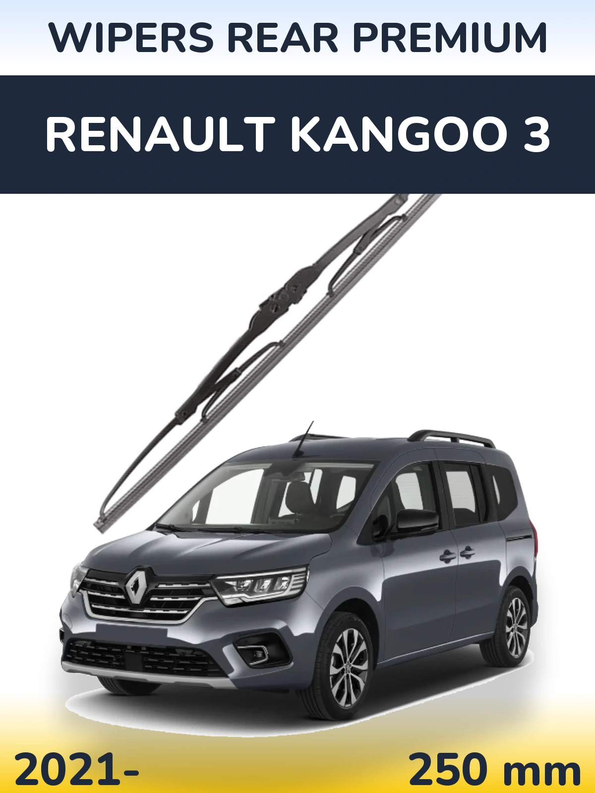 Rear wiper blade WIPERS REAR PREMIUM 250 mm for Renault Kangoo 3 2021-2026