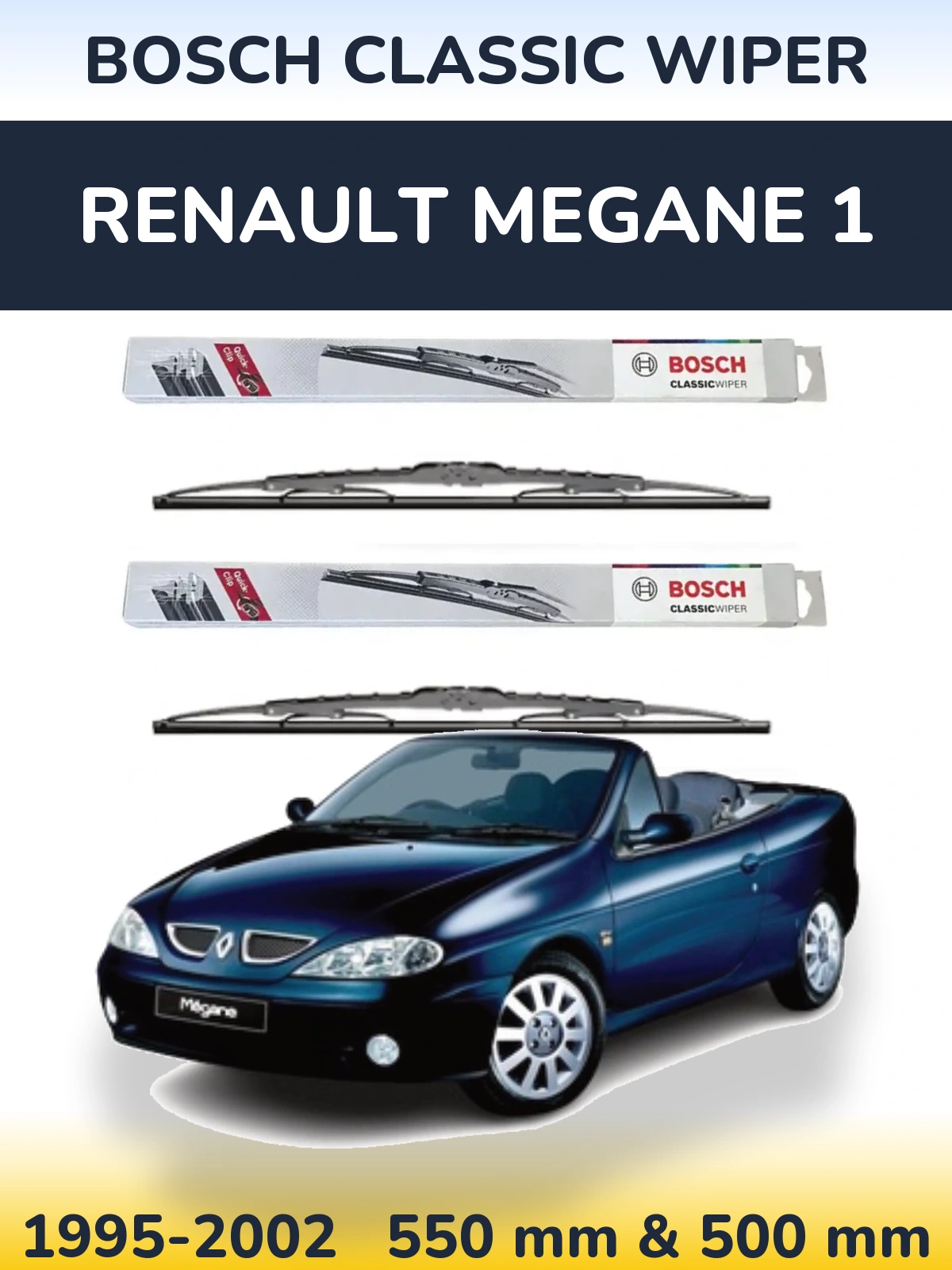 Torkarblad BOSCH Classic Wiper för Renault Megane 1
