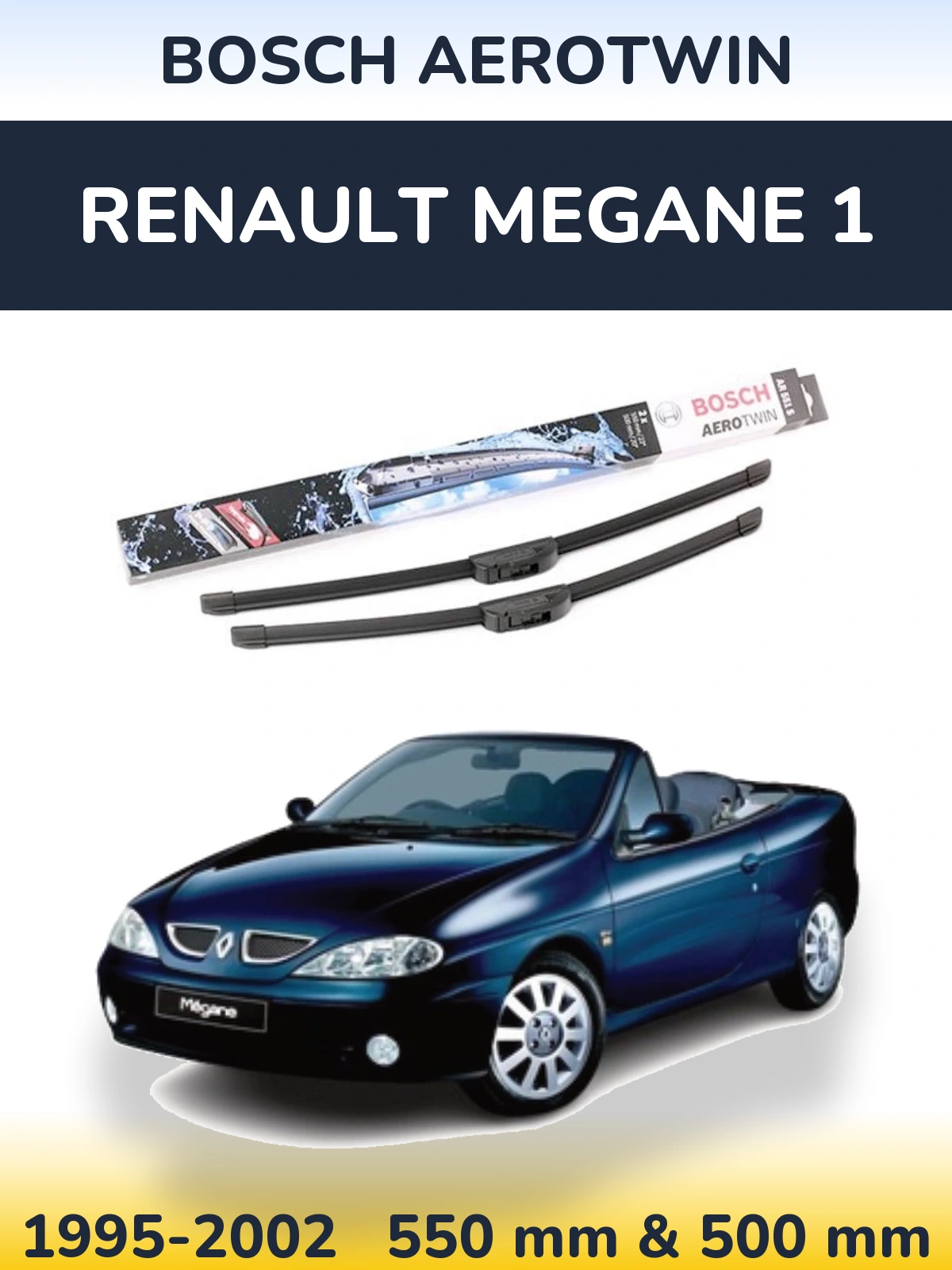 Torkarblad BOSCH AeroTwin för Renault Megane 1