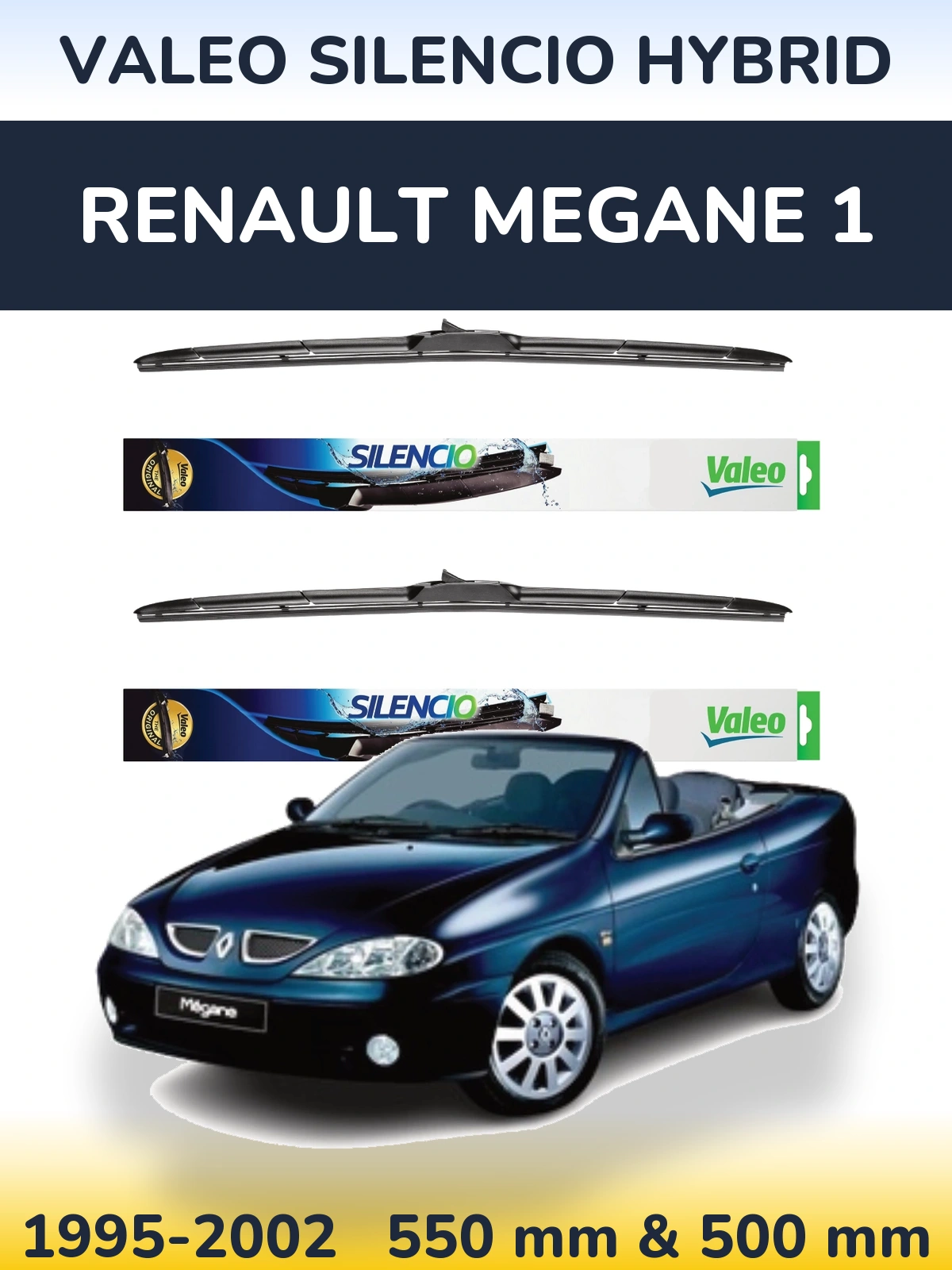 Torkarblad Valeo Silencio Hybrid för Renault Megane 1