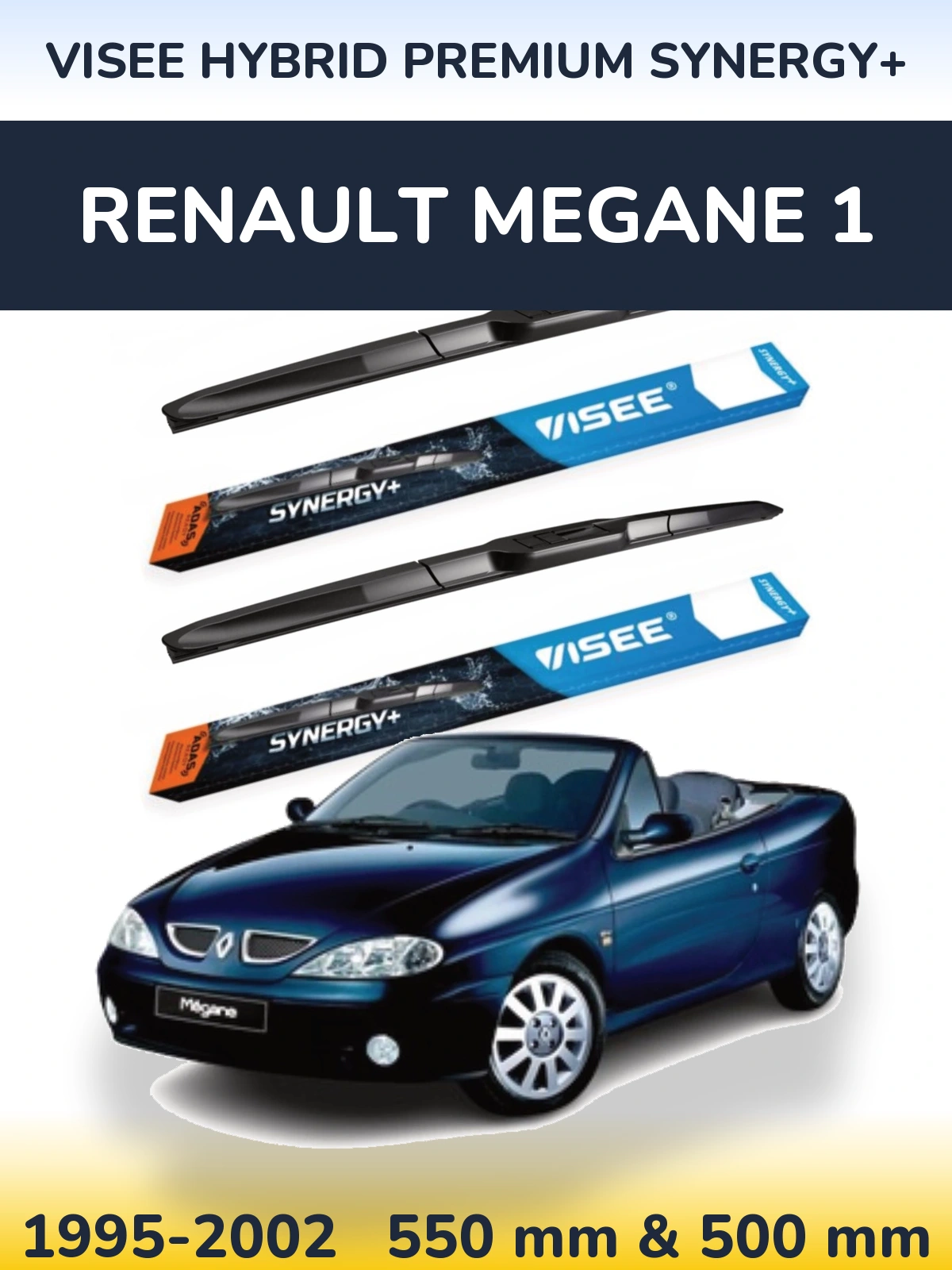 Torkarblad VISEE HYBRID PREMIUM SYNERGY+ för Renault Megane 1
