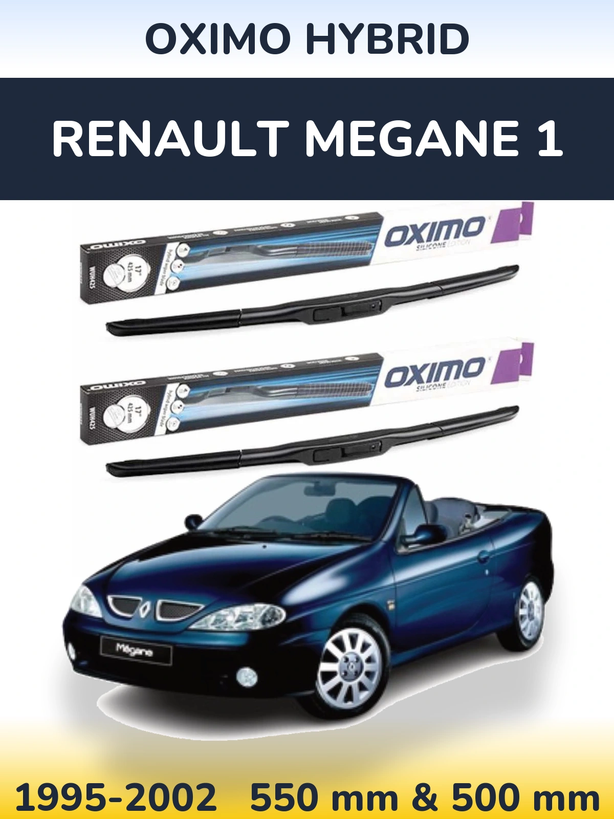 Torkarblad Oximo Hybrid för Renault Megane 1