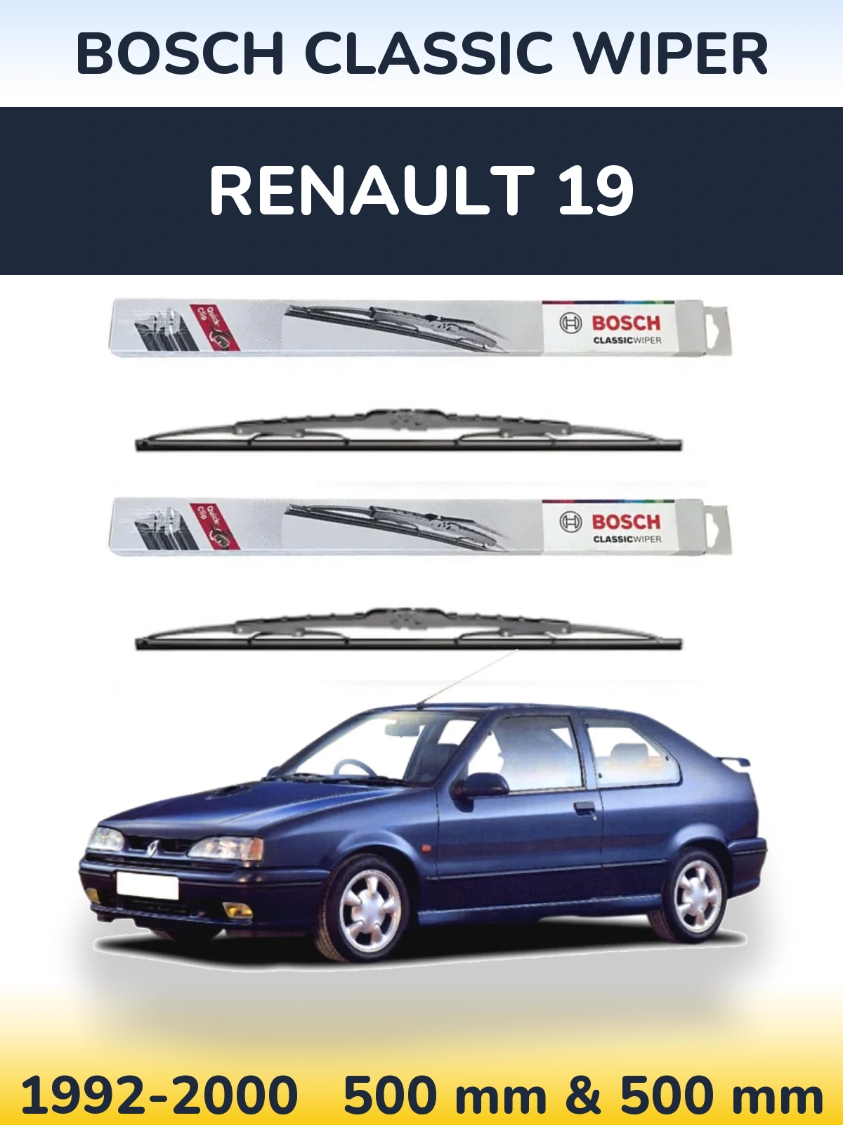 Torkarblad BOSCH Classic Wiper för Renault 19