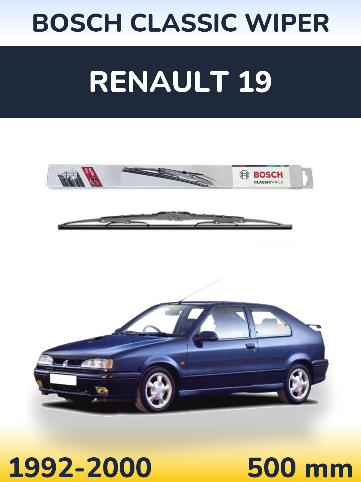 Torkarblad BOSCH Classic Wiper för Renault 19
