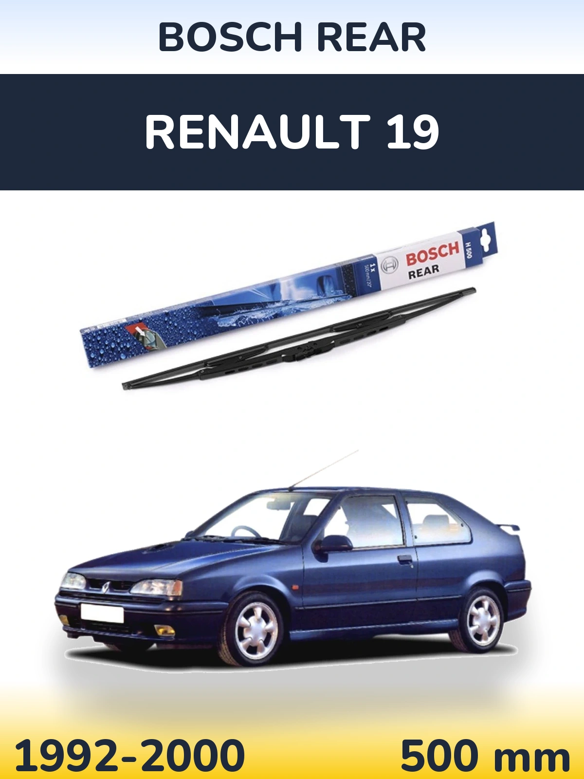 Torkarblad BOSCH Rear för Renault 19