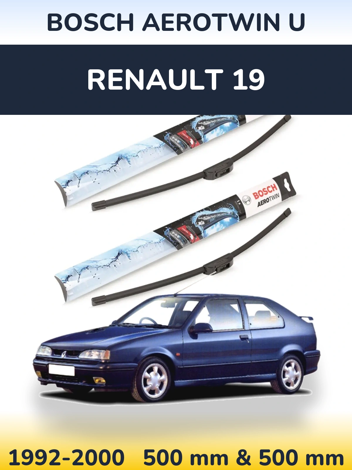 Torkarblad BOSCH AeroTwin U för Renault 19
