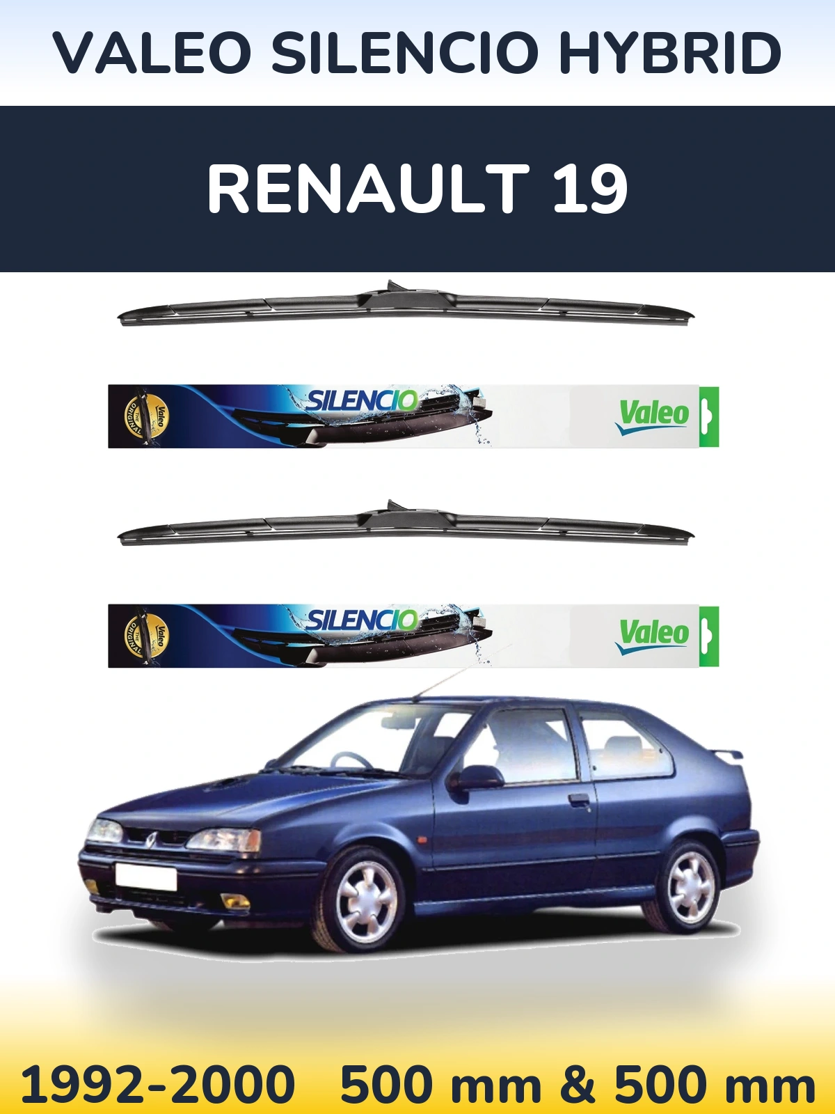 Torkarblad Valeo Silencio Hybrid för Renault 19