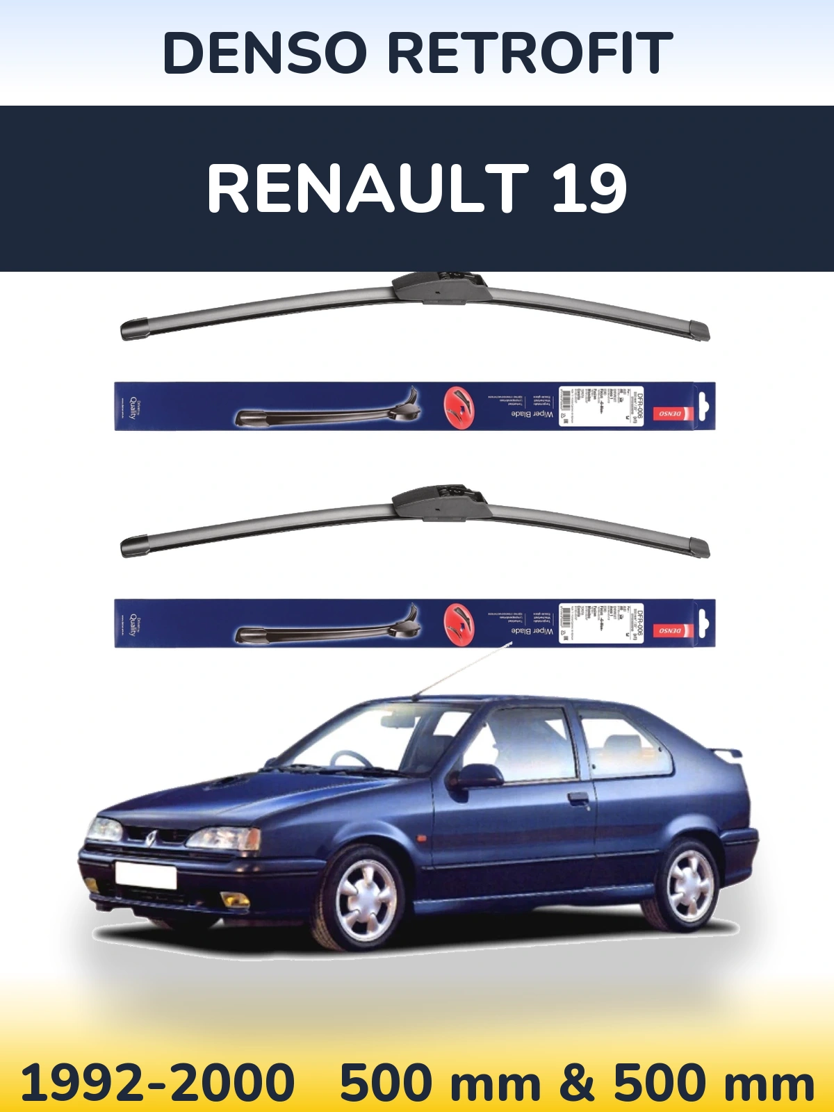 Torkarblad Denso Retrofit för Renault 19