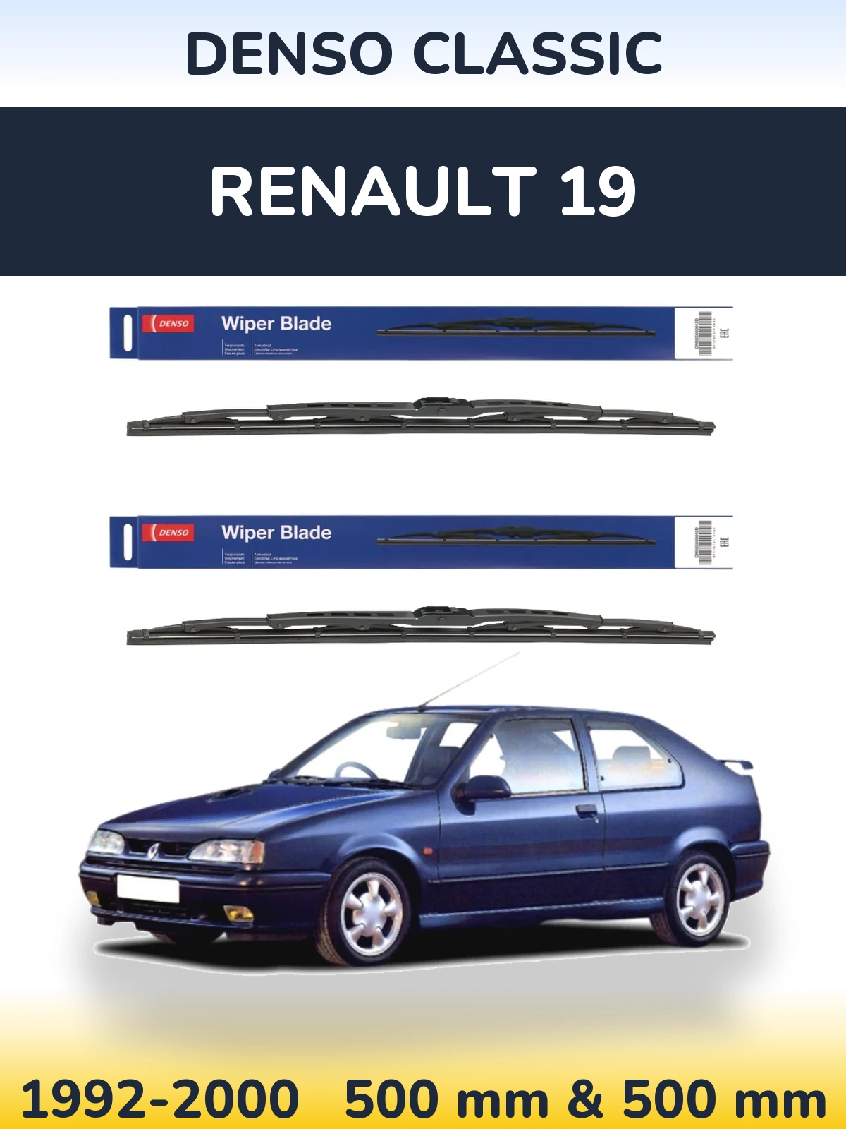 Torkarblad Denso Classic för Renault 19