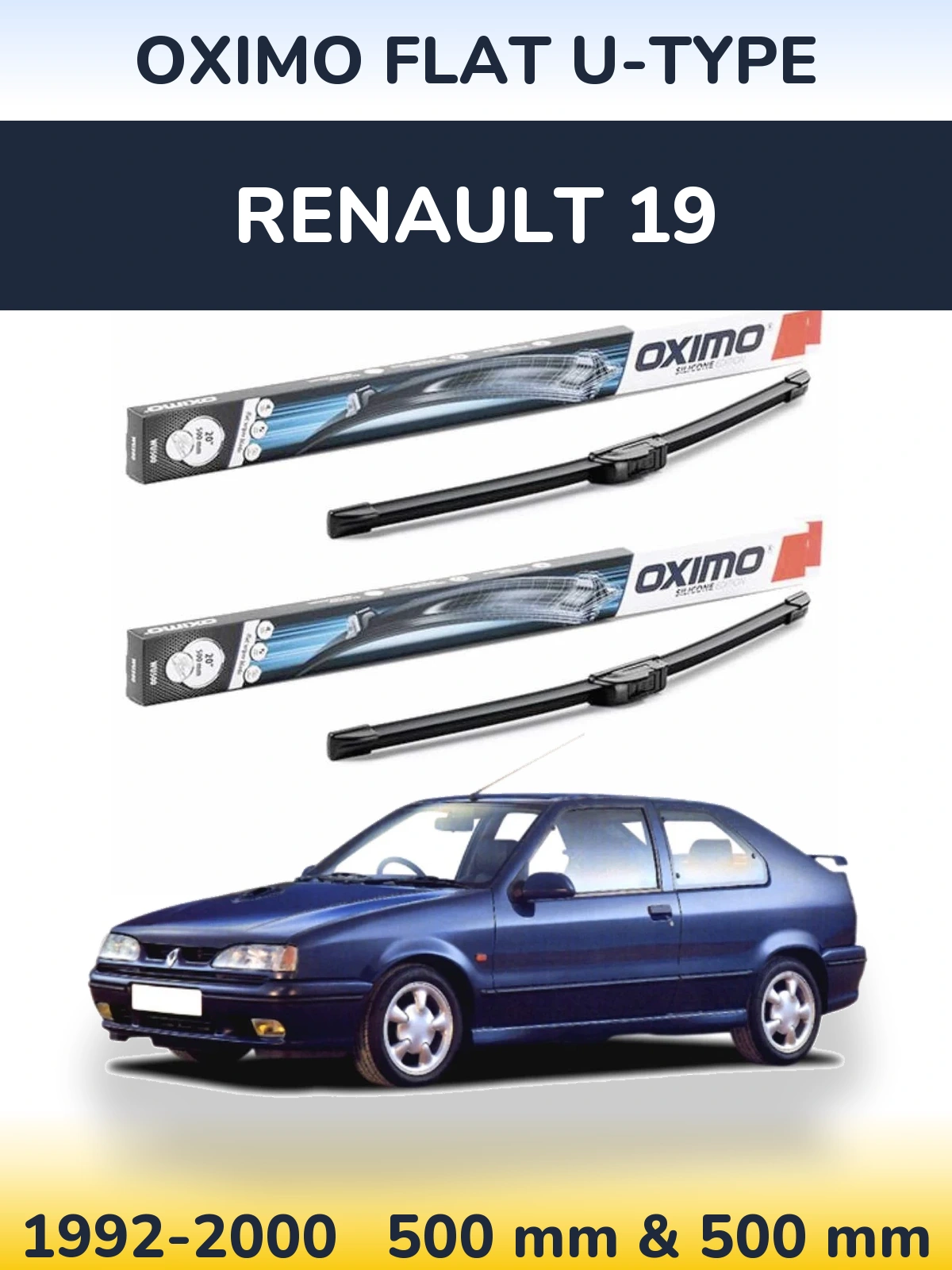Torkarblad Oximo Flat U-type för Renault 19
