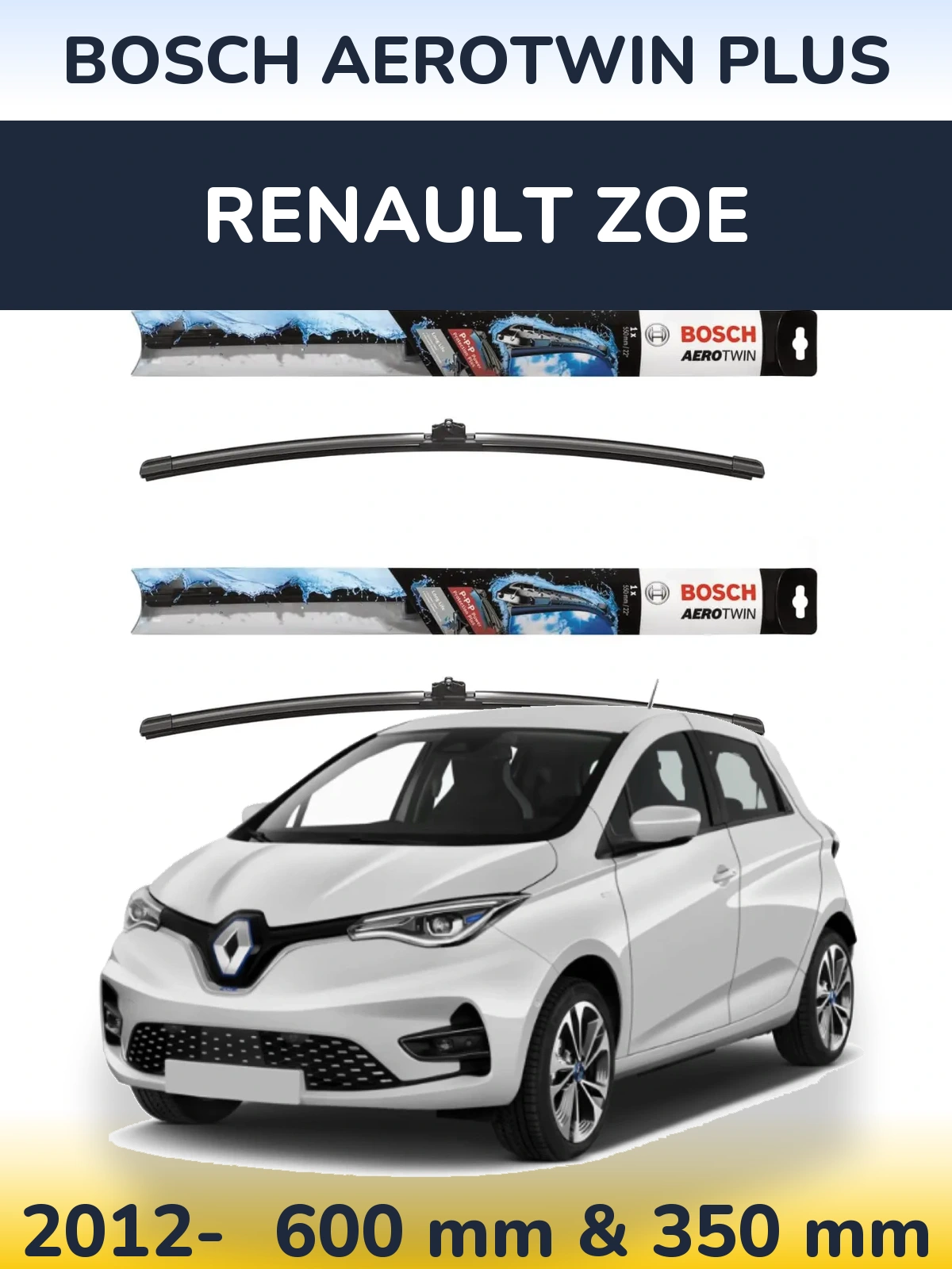 Torkarblad BOSCH AeroTwin Plus för Renault Zoe