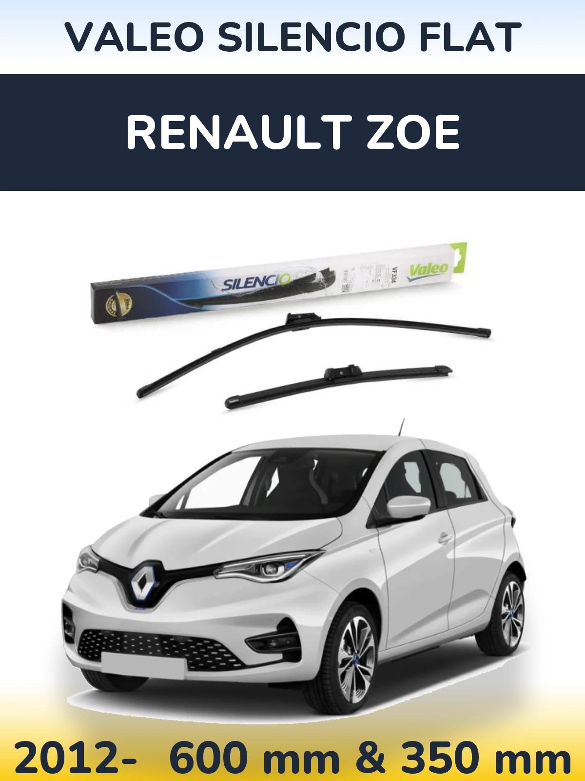 Torkarblad Valeo Silencio Flat för Renault Zoe