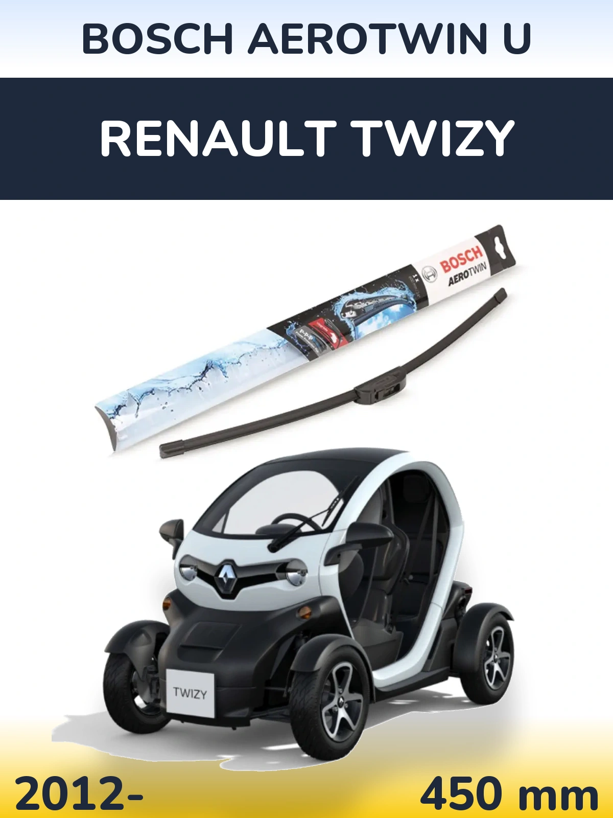 Torkarblad BOSCH AeroTwin U för Renault Twizy