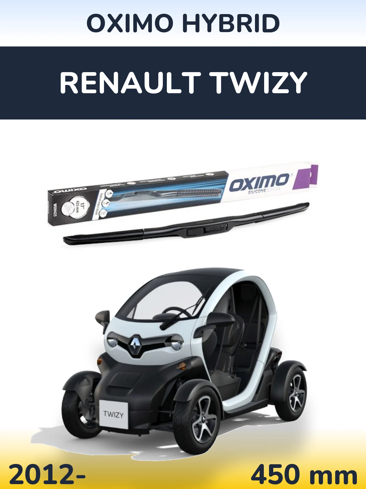 Torkarblad Oximo Hybrid för Renault Twizy