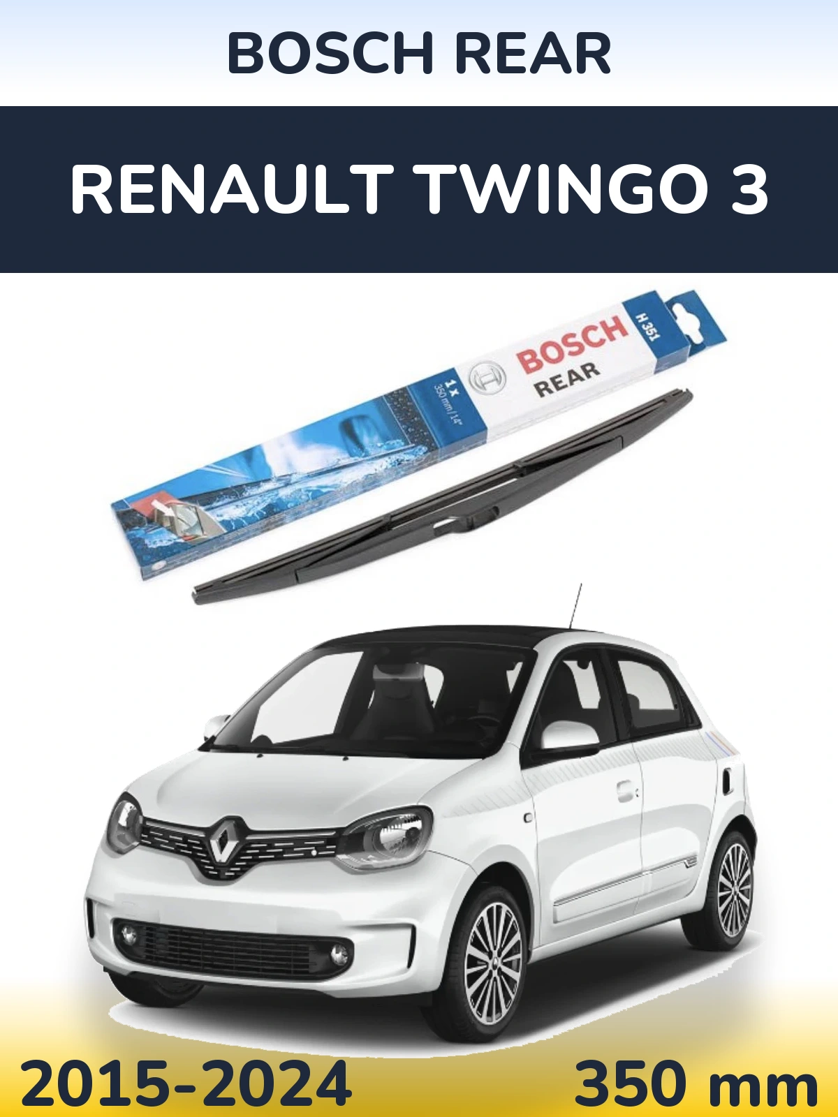 Torkarblad BOSCH Rear för Renault Twingo 3