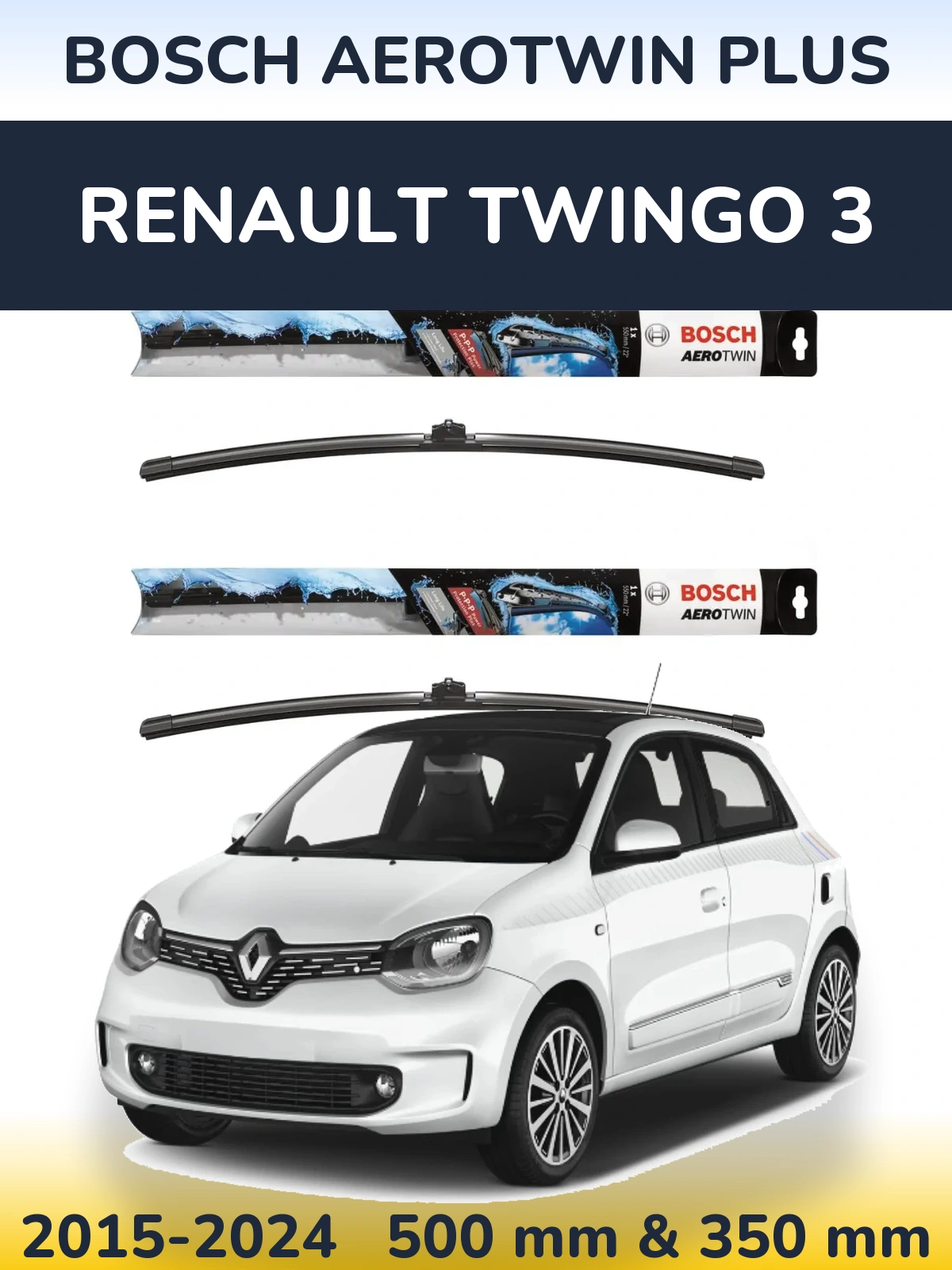 Torkarblad BOSCH AeroTwin Plus för Renault Twingo 3
