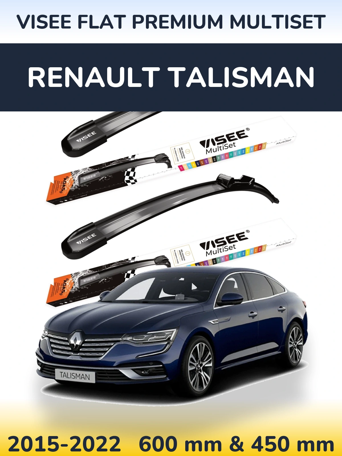 Torkarblad VISEE FLAT PREMIUM MultiSet för Renault Talisman
