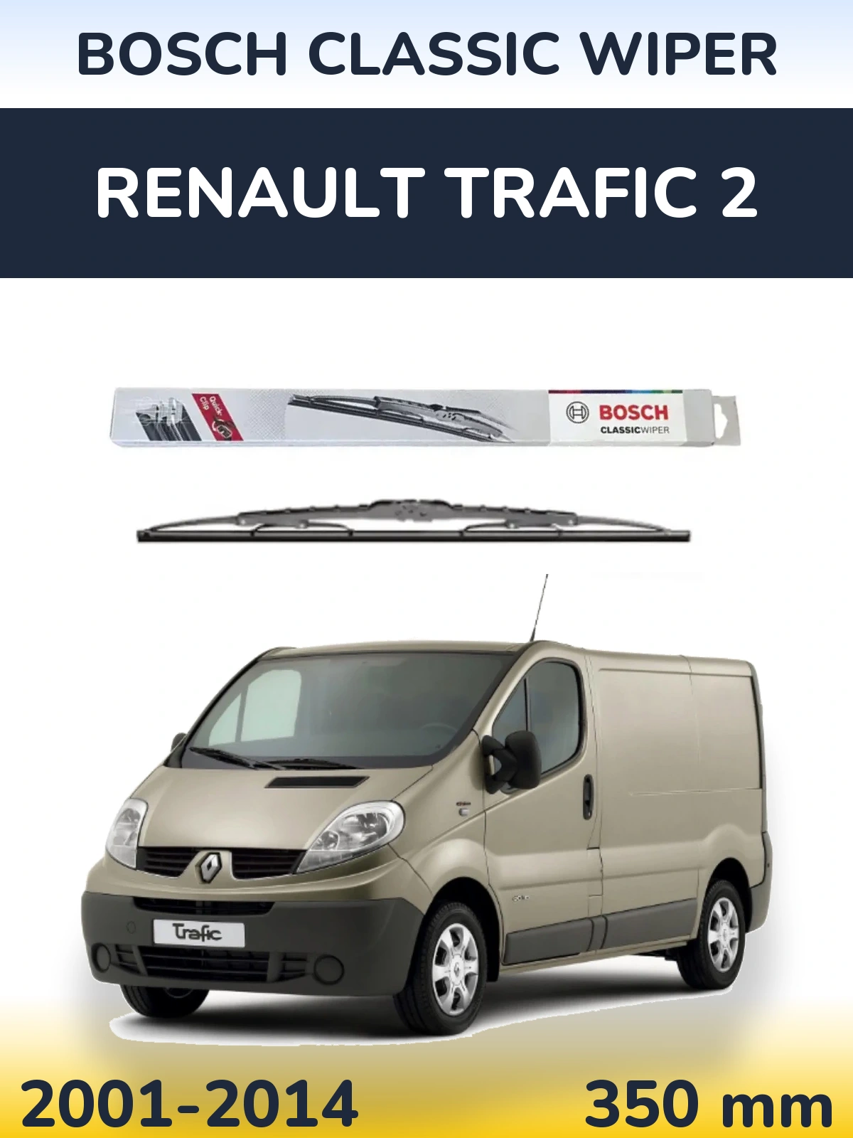 Torkarblad BOSCH Classic Wiper för Renault Trafic 2