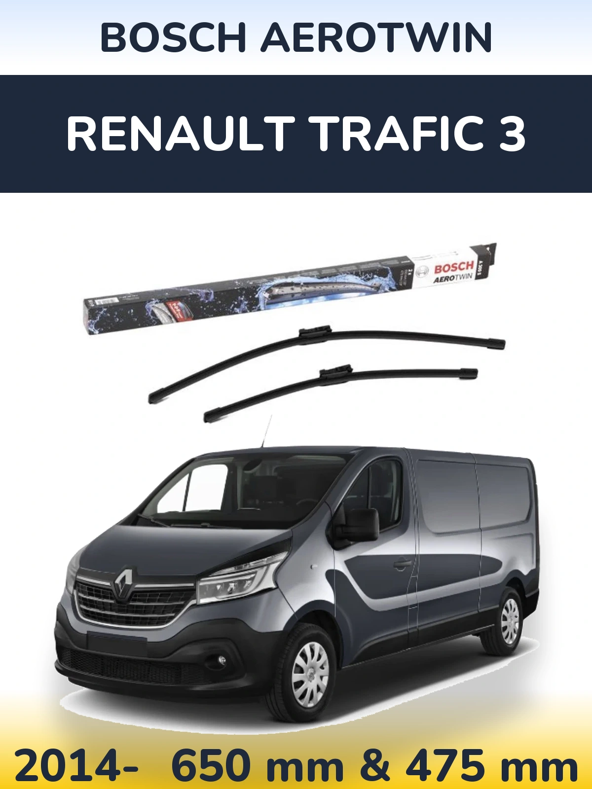 Torkarblad BOSCH AeroTwin för Renault Trafic 3