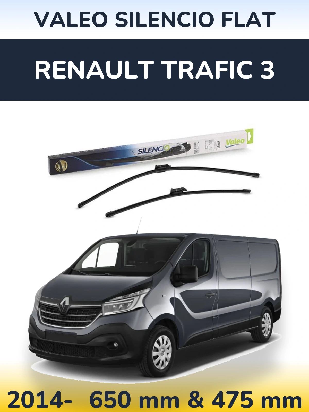 Torkarblad Valeo Silencio Flat för Renault Trafic 3