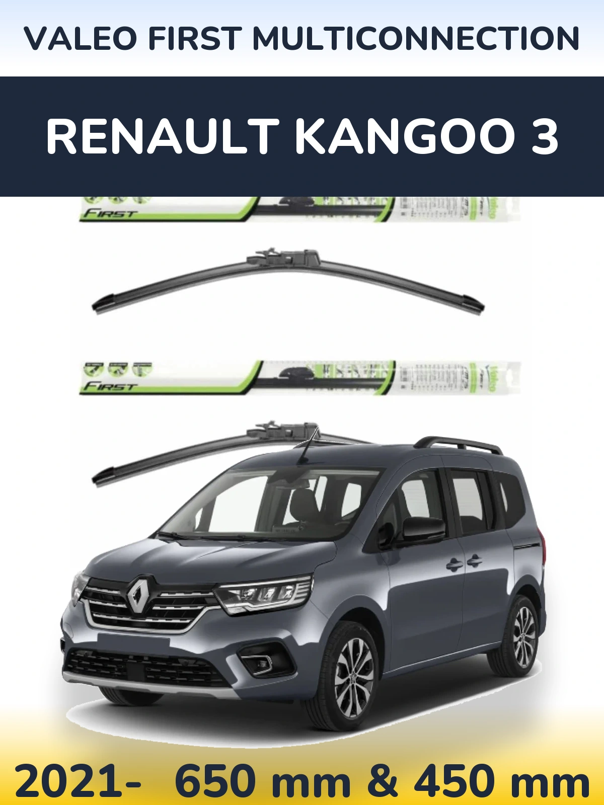 Torkarblad Valeo First MultiConnection för Renault Kangoo 3