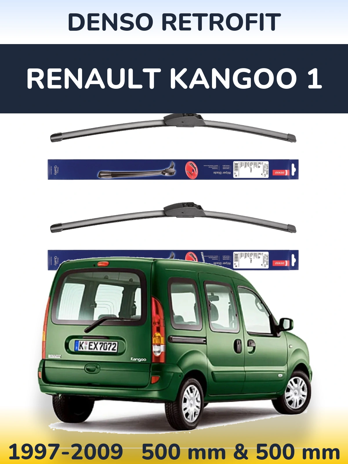 Torkarblad Denso Retrofit för Renault Kangoo 1