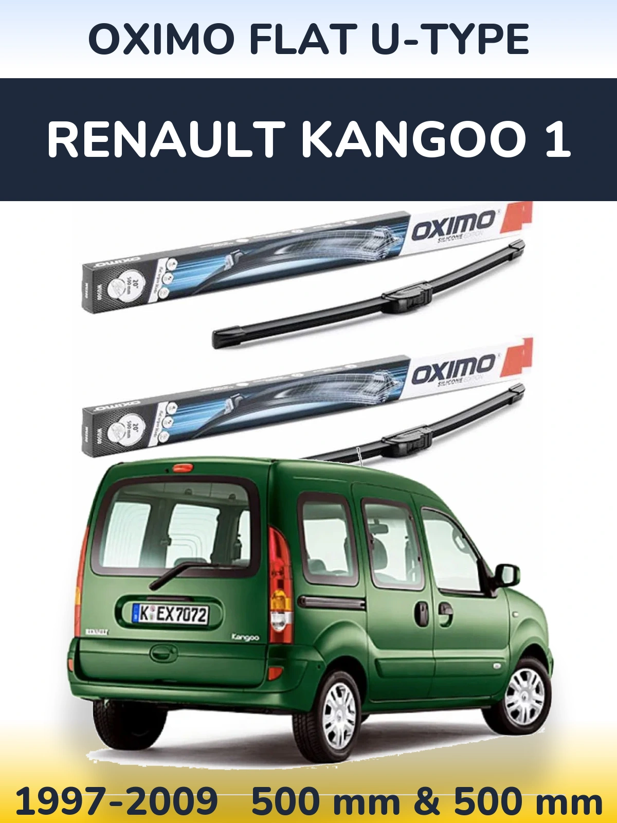 Torkarblad Oximo Flat U-type för Renault Kangoo 1