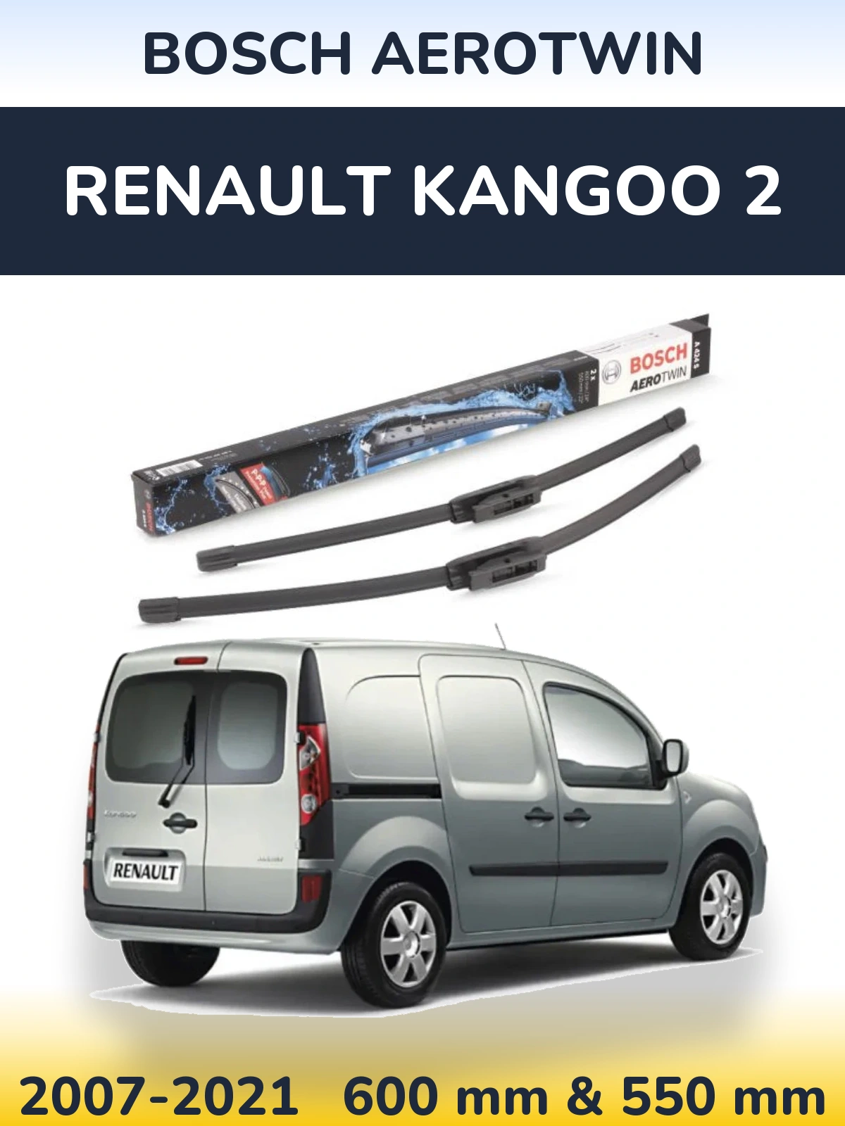 Torkarblad BOSCH AeroTwin för Renault Kangoo 2