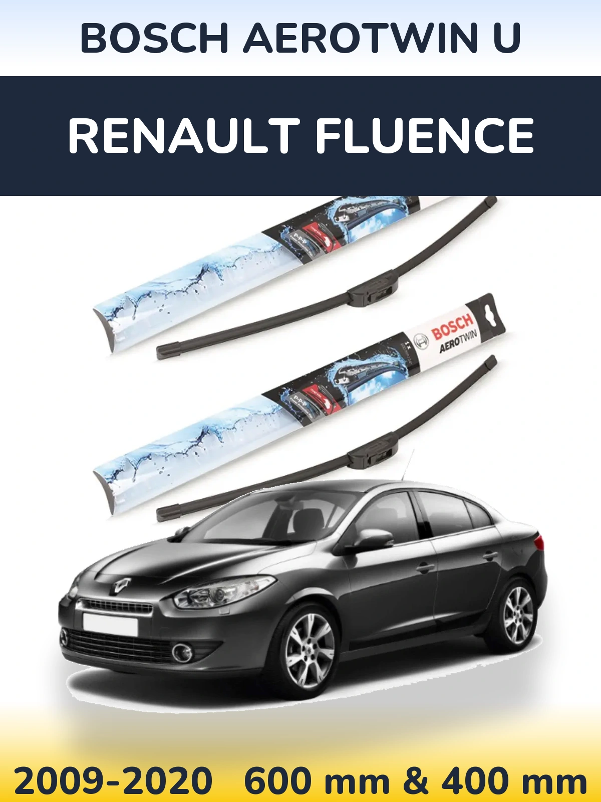 Torkarblad BOSCH AeroTwin U för Renault Fluence