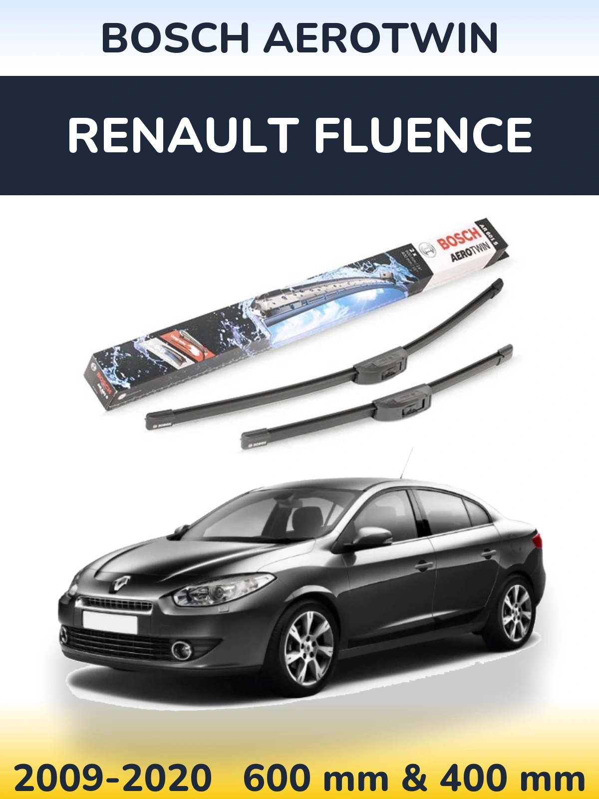 Torkarblad BOSCH AeroTwin för Renault Fluence
