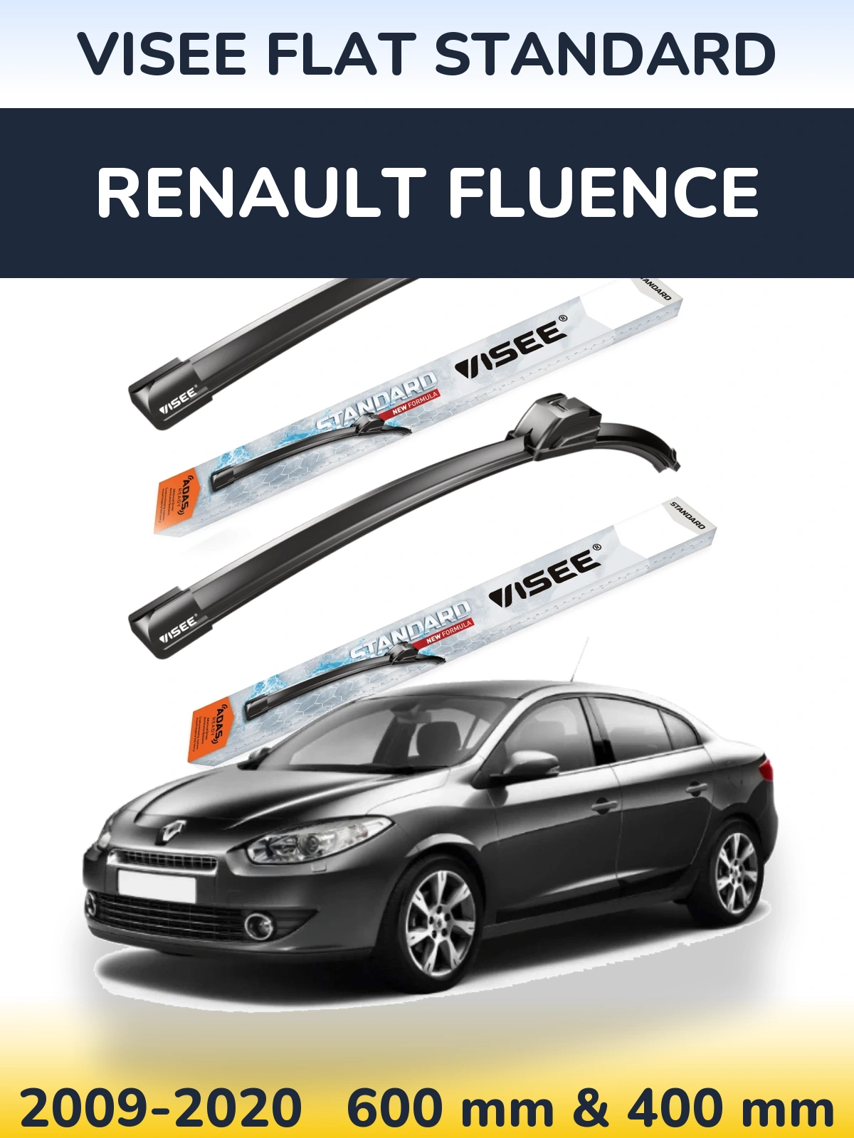 Torkarblad VISEE FLAT STANDARD för Renault Fluence